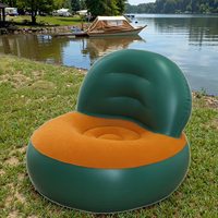 Nouveau canapé gonflable en PVC floqué à dossier unique en forme de L, fauteuil de détente pour adultes, pour une utilisation en extérieur transfrontalière