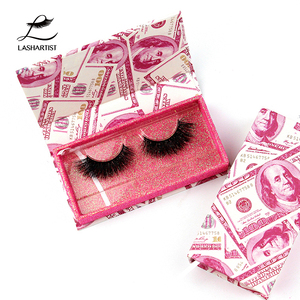 Lashartist blue color eyelashes custom lashbox packaging