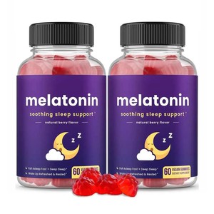 60 pezzi gommosi di melatonina sana per adulti vitamina B6 ricca di sonno notturno non per neonati o donne in gravidanza - Product Image 1