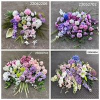 Bouquet de fleurs artificielles violettes, centre de table de mariage, arrangement floral en soie, décoration pour la maison et les fêtes