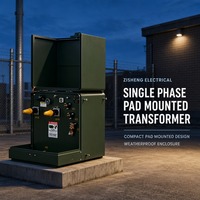 Transformateur monophasé monté sur socle 37,5 kVA 7,2 kV vers 120 V, boîtier étanche, transformateur de distribution d'énergie