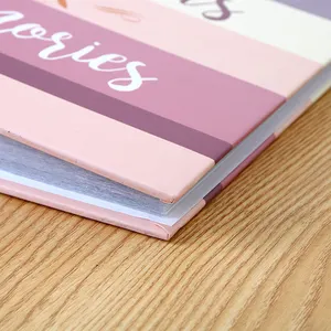 High Quality Colorful Printing Hardcover Slip-In Photo Album Custom Logo Wedding Baby Graduation Photo Book With Perfect Binding