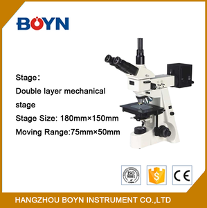 Microscopio trinocular cuádruple metalúrgico industrial de laboratorio, microscopio Trinocular de doble capa con etapa mecánica de doble capa, 1/146JBT - Product Image 4