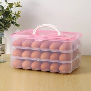 Büyük taşınabilir buzdolabı gıda yumurtaları saklama kutusu 24 yumurta tepsisi mutfak toz geçirmez kapaklı saklama kutusu - Product Image 6