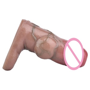 Funda realista para pene SXXY, anillo para pene, funda reutilizable, condón hueco, dildo, extensor de pene para hombres, juguetes sexuales - Product Image 4