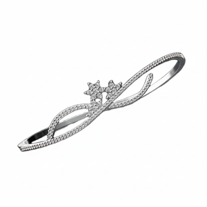 El mejor precio para la pulsera de diamantes de corte Real 100% de moda para mujer, eslabón de cadena de oro blanco fino para compromiso o boda - Product Image 2