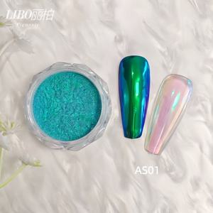 Polvo Aurora Serie AS de LIBO, Pigmento Inorgánico, 6 Colores, Efecto Espejo Cromado Camaleón, Polvo Cosmético - Product Image 1