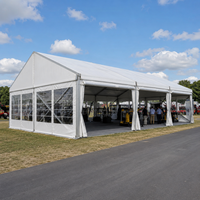 Grande tente d'exposition à triple couche en PVC Oxford à ossature aluminium pour salons professionnels et événements en plein air