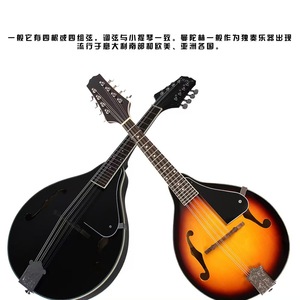 Mandolinas folclóricas tibetanas y guitarras de ocho cuerdas-Instrumentos musicales occidentales - Product Image 3