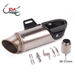 Silenciador de <span class=keywords><strong>Escape</strong></span> universal para motocicleta, 51mm, con DB Killer, para Ninja 400, z250, Z900, ZX6R, r3, R25, <span class=keywords><strong>ER6N</strong></span> - Product Image 1