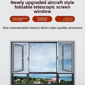 Mosquitera Invisible plegable estilo órgano moderno <span class=keywords><strong>para</strong></span> sala de estar suministro directo de fábrica gran precio verano gran oferta poliéster - Product Image 2