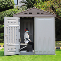 Caseta Prefabricada Moderna Impermeable Toppla, Caseta de Jardín de Lujo para Herramientas, Caseta de Almacenamiento de Plástico, Cochera
