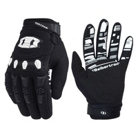 Gants de moto unisexes en peau de chèvre à demi-doigts, compatibles écran tactile, pour motocross, antidérapants, avec fermeture auto-agrippante, hiver/été