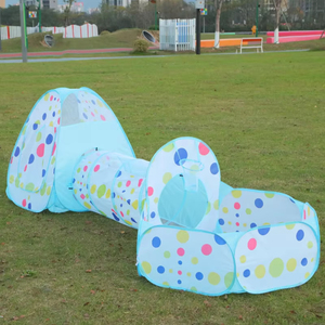 <span class=keywords><strong>Prix</strong></span> usine taches colorées enfants Pop up tente Portable Camping jouer tente avec tunnel pour enfants soirée pyjama - Product Image 3