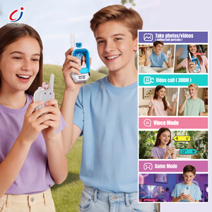 Juguetes Intercomunicadores Chengji, <span class=keywords><strong>Intercomunicador</strong></span> Portátil Educativo de Largo Alcance de 300 Metros, Regalos 180 °   Walkie Talkie para Niños con Pantalla HD Giratoria y Video - Product Image 3