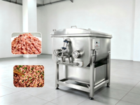 EMIN Nouvelle Machine Mélangeuse à Viande Commerciale Robuste Industrielle pour Farce et Remplissage en Acier Inoxydable 304 Triphasée/Monophasée