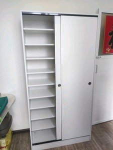 Zapatero <span class=keywords><strong>Vertical</strong></span> con Puerta Corredera, Mueble <span class=keywords><strong>para</strong></span> <span class=keywords><strong>Zapatos</strong></span> de Madera Maciza - Product Image 4