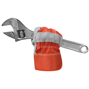 Groothandel Dubbele Palm Lederen Koeienhuid Industriële Arbeidsveiligheid Machinisten Handschoenen Beschermende Laswerk Handschoenen - Product Image 4