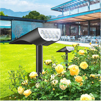 Projecteurs solaires LED RGB IP65 pour pelouse, allées, arbres, aménagements paysagers, lampes de jardin extérieures étanches en ABS