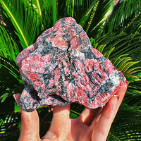 Pierre brute de rhodonite naturelle en gros, spécimens minéraux, utilisée pour le polissage, la sculpture et le traitement des chakras