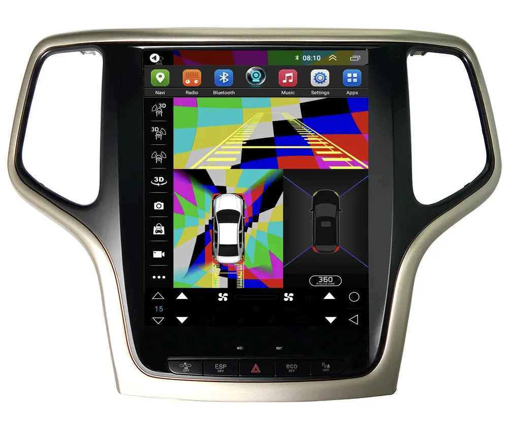 ZOYOSKII Android10垂直スクリーンテスラスタイルカーGpsマルチメディアラジオナビゲーションプレーヤーforJeep Grand Cherokee 2013-2019