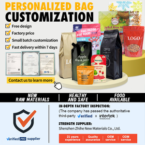 Sachet d'emballage refermable en aluminium de qualité alimentaire avec fermeture éclair pour barres céréalières, <span class=keywords><strong>granola</strong></span> et porridge, personnalisable avec logo - Product Image 2