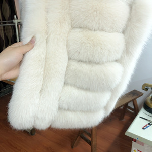 Veste en fourrure de renard véritable longue et chaude pour femmes, nouvelle mode d'hiver en gros - Product Image 6