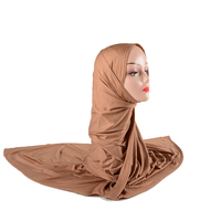 Hijab en jersey de coton de haute qualité, couleur unie, modal, pour femme musulmane