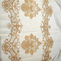 2024 nouveau tissu de rideau de broderie de macramé de conception