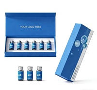 Boîtes rigides magnétiques en papier EVA sécurisées pour emballage de flacons de peptides de luxe avec estampage UV, pour petits flacons de 2 ml, 3 ml, 5 ml, 10 ml, pouvant contenir 6 flacons
