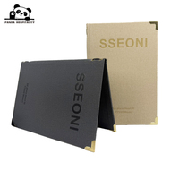 Couverture de menu en cuir personnalisée pour restaurant, hôtel, porte-menu de qualité supérieure, vente en gros