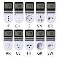 Minuteur programmable hebdomadaire électronique, prise électrique 16A 230V pour domotique (CN/US/EU)
