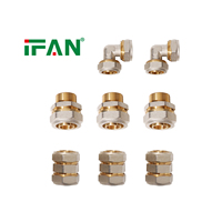 Accessoires de raccordement par compression pour tuyaux PEX en plastique IFAN pour la plomberie et l'eau