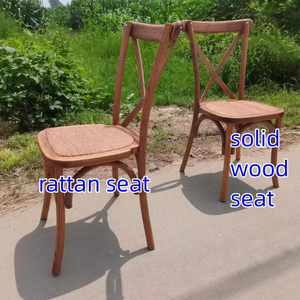 מלון מודרני זול מסעדה מסעדה חיצונית עץ חתונה עץ בנטווד עץ מלא אוכל לחצות בחזרה כסאות קרוסאובר למכירה - Product Image 5