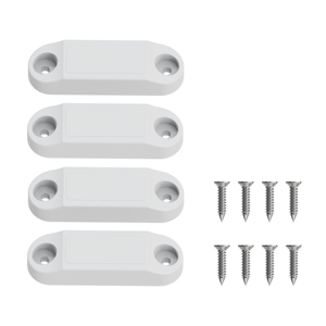 Loquet magnétique pour porte de camping-car et porte de remorque, maintien ouvert, avec fixation par vis (blanc, 4 paires) - Product Image 1