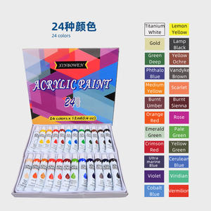 Peintures acryliques de qualité artistique chinoise, 12/24 couleurs, marque privée, pour le <span class=keywords><strong>dessin</strong></span> - Product Image 2