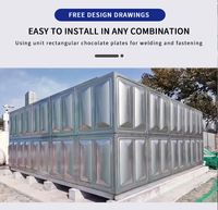 Réservoirs de stockage d'eau potable préfabriqués modulaires soudés en acier inoxydable 316/304, tailles personnalisées (100-500 tonnes), durée de vie de plus de 30 ans