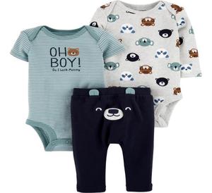 Combinaison d'été pour bébé, vêtements en coton pour bébé, ensembles de 3 pièces, vente en gros de vêtements pour nouveau-nés - Product Image 2