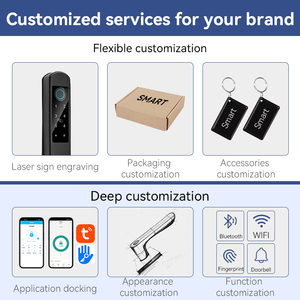 कासमैन स्रोत मूल्य डबल साइड स्लिम स्लाइडिंग दरवाजा लॉक असतत विला आउट डोर कीपैड ट्यूया स्मार्ट दरवाजा लॉक - Product Image 4