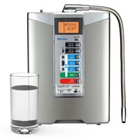 Distributeur d'eau alcaline électrique de bureau en plastique argenté fabriqué au Japon, avec filtre à membrane UF à charbon actif argenté à 7 électrodes, certifié CE