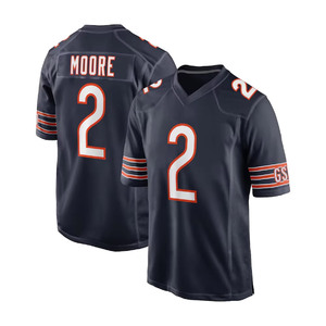 Groothandel Amerikaanse Voetbaltruien Chicago City 18 # Williams 15 # Odunze 2 # Moore 34 # Payton Vp Gelimiteerde Gestikte Jersey Shirts Top - Product Image 5
