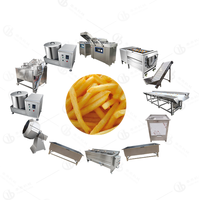 De semi Automatische Grote Capaciteit Bevroren Chips die van de Frietenmachine Machine maken Verse Chipsproductielijn