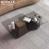 WISEMAX FURNITURE Italie, mobilier de salon minimaliste, ensemble de table basse en verre, table centrale carrée créative pour la maison, la villa