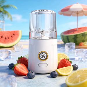 6 Blades 260ml Portable Blender, USB Rechargeable Mini Personal Juicer, Food Grade Smoothie <b>Maker</b> for Home Outdoor Travel - Product Image 1