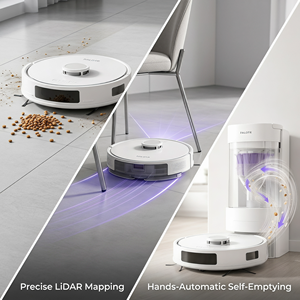 Robot Aspirador Láser PT40-C800 18000Pa con Base de Autovaciado, Mapeo Inteligente y Función de Mopa para Pelo de Mascotas - Product Image 2