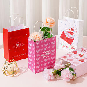 Bolsa <span class=keywords><strong>de</strong></span> mano <span class=keywords><strong>de</strong></span> San Valentín personalizada <span class=keywords><strong>de</strong></span> fábrica, bolsa <span class=keywords><strong>de</strong></span> <span class=keywords><strong>papel</strong></span> <span class=keywords><strong>Kraft</strong></span> decorada con amor rosa, <span class=keywords><strong>bolsas</strong></span> <span class=keywords><strong>de</strong></span> regalo sorpresa para niña con su propio logotipo - Product Image 4