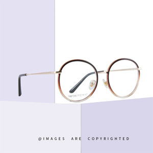 กรอบแว่นตา FalaiEr ทรงกลม วัสดุ TR90 ป้องกันแสงสีฟ้า สำหรับทุกเพศ ขาแว่นโลหะแบบสปริง ขนาด 51 มม. - Product Image 3