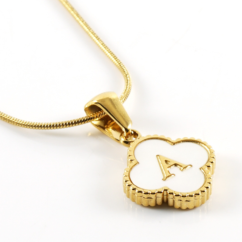 pendant stainless steel initial letter