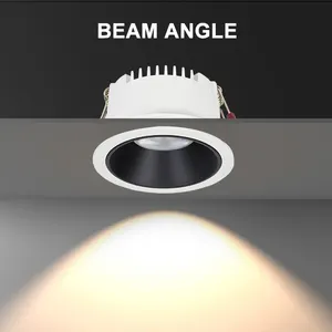 Modern Round COB Led Recesso Downlight Teto Ajustável Downlight Spot Light Led Ajustar Down Lights Design