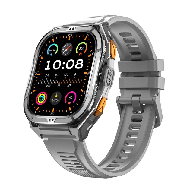 2025 5ATM Waterproof Fashion AMOLED Screen Health Monitor GPS Relojes Smart Watch With Compass